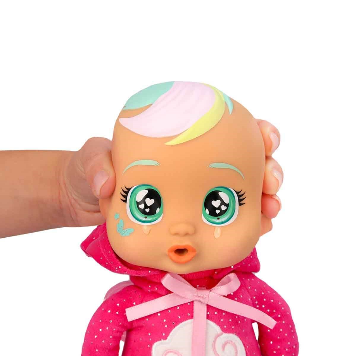 Kolleksiyon Karakterleri, Giochi Preziosi, Cry Babies Ağlayan Yumuş Bebek CYB76000 Koyu Pembe Tulumlu Hannah