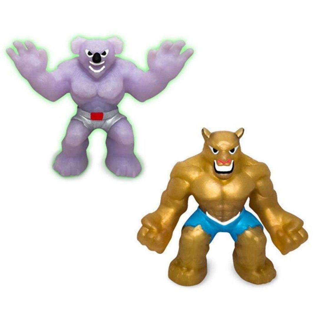 Kolleksiyon Karakterleri, MEGA OYUNCAK, Elastikorps Fighters Nano Mini İkili Paket 31896 Gold Puma & Mr. Koala