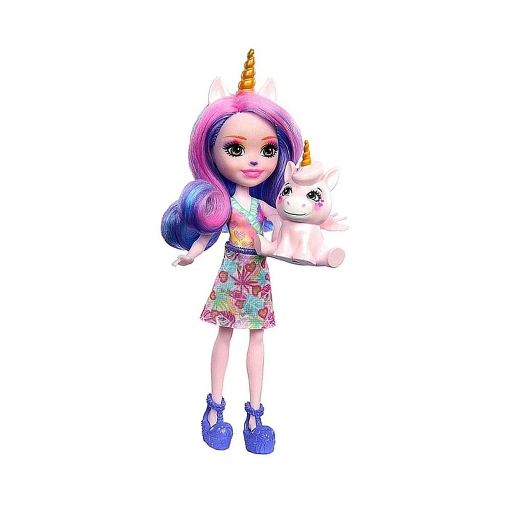 Kolleksiyon Karakterleri, Enchantimals, Enchantimals Karakter Bebekler FNH22 HRX84 Ulia Unicorn & Pacifica