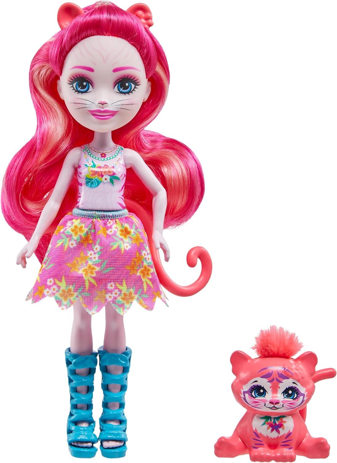 Kolleksiyon Karakterleri, Enchantimals, Enchantimals Karakter Bebekler FNH22 HXB97 Texie Tiger & Sabre