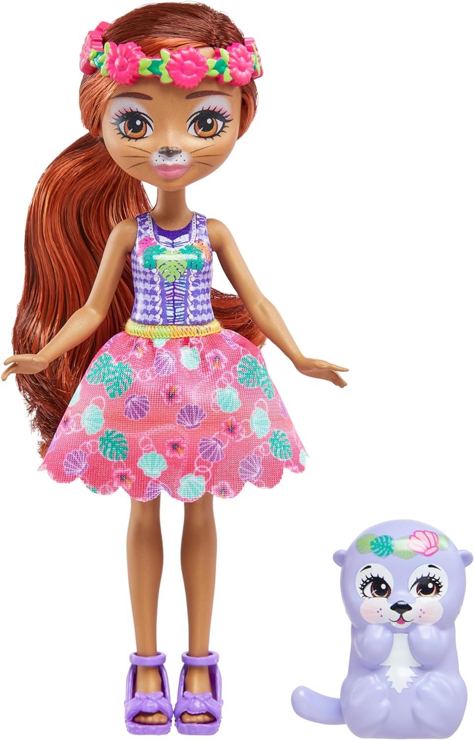 Kolleksiyon Karakterleri, Enchantimals, Enchantimals Karakter Bebekler FNH22 HXB98 Oneda Otter & Kelpie