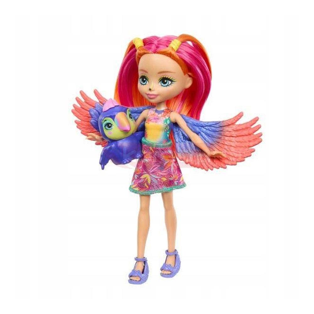 Kolleksiyon Karakterleri, Enchantimals, Enchantimals Karakter Bebekler FNH22 HRX83 Trippi Toucan & Canopy