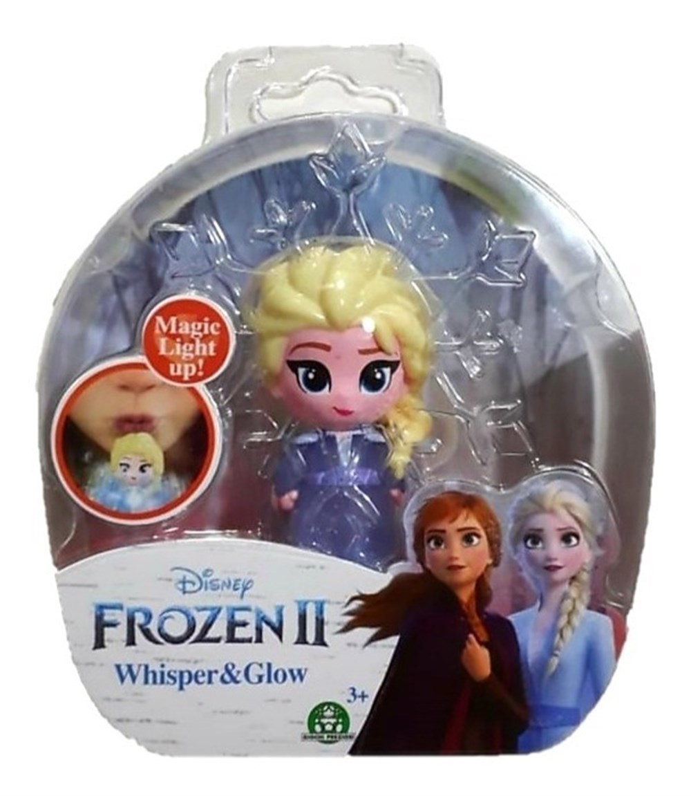 Kolleksiyon Karakterleri, Disney Frozen, Frozen 2 Işıklı Tekli Mini Figür Pelerinli Elsa 7 cm