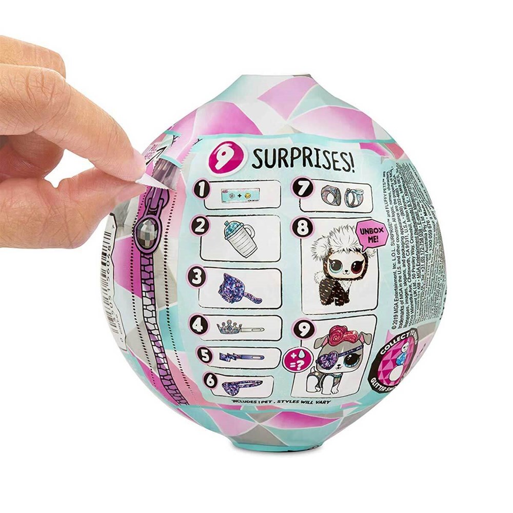 Kolleksiyon Karakterleri, L.O.L. Surprise - LOL Bebek, L.O.L Surprise Tüylü Evcil Hayvanlar 9 Sürpriz Kar Tatili LOL Sürpriz Bebek