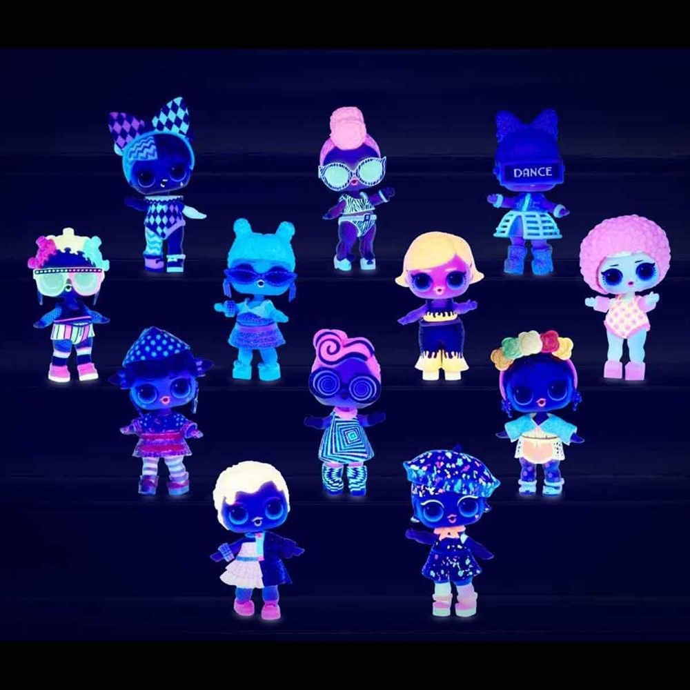 Kolleksiyon Karakterleri, L.O.L. Surprise - LOL Bebek, L.O.L Surprise Simli ve Işıklı LOL Neon Bebekler 8 Kat Sürpriz