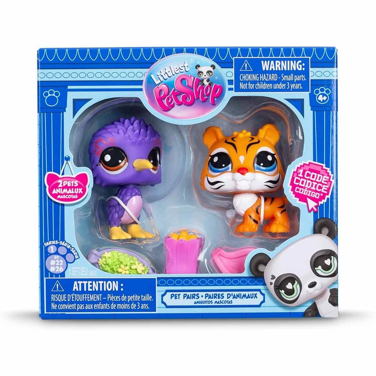 Kolleksiyon Karakterleri, Sunman, Littlest Pet Shop Minişler 2'li Figür Seti S1 S00005264 22&26 Kaplan ve Kuş