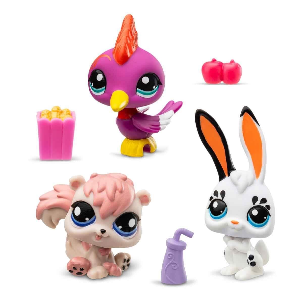 Kolleksiyon Karakterleri, Sunman, Littlest Pet Shop Minişler 3'lü Figür Seti S2 S00000621 Tavşan  Ağaçkakan  Sincap
