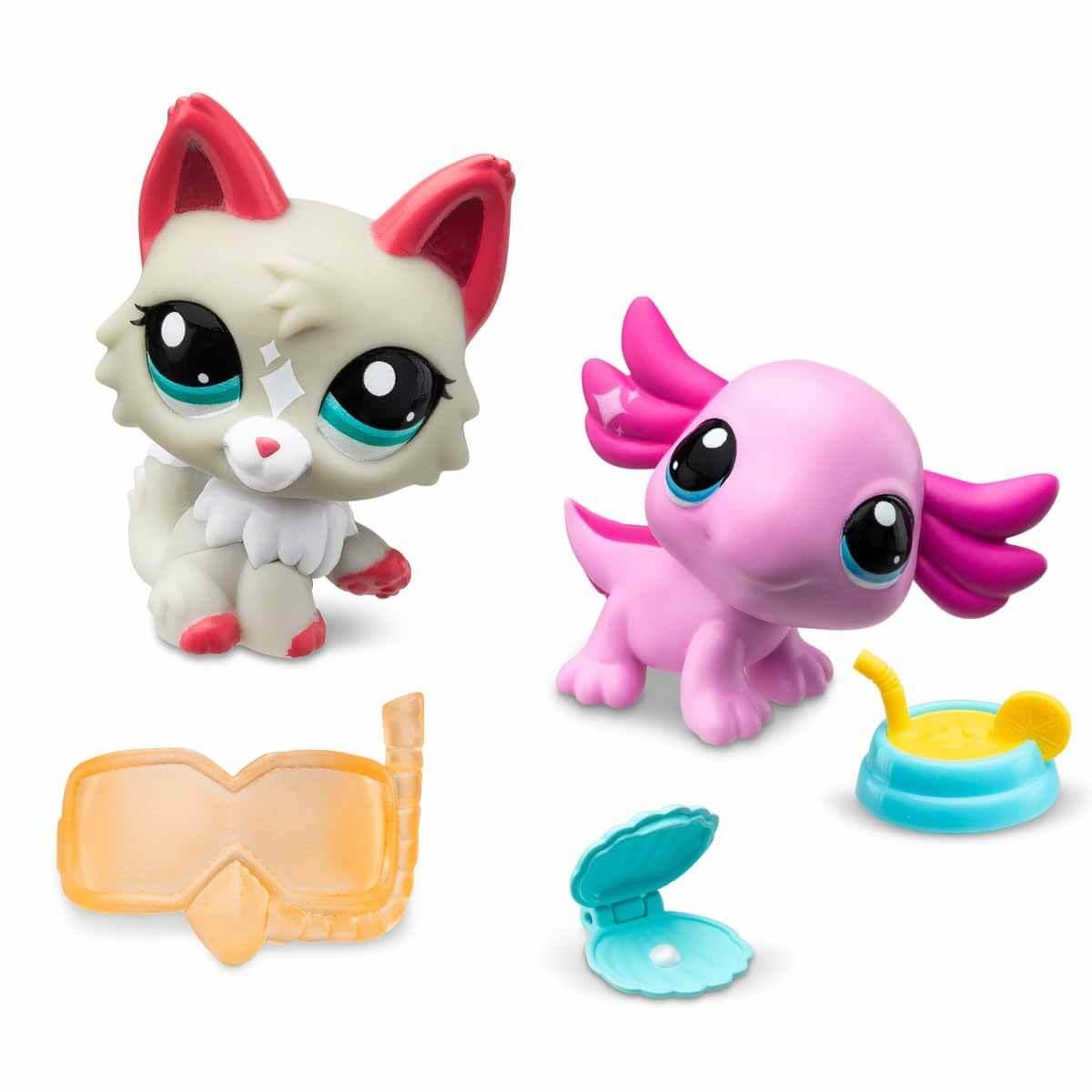 Kolleksiyon Karakterleri, Sunman, Littlest Pet Shop Minişler 2'li Figür Seti S1 S00005264 25&21 Aksolotl ve Kedi