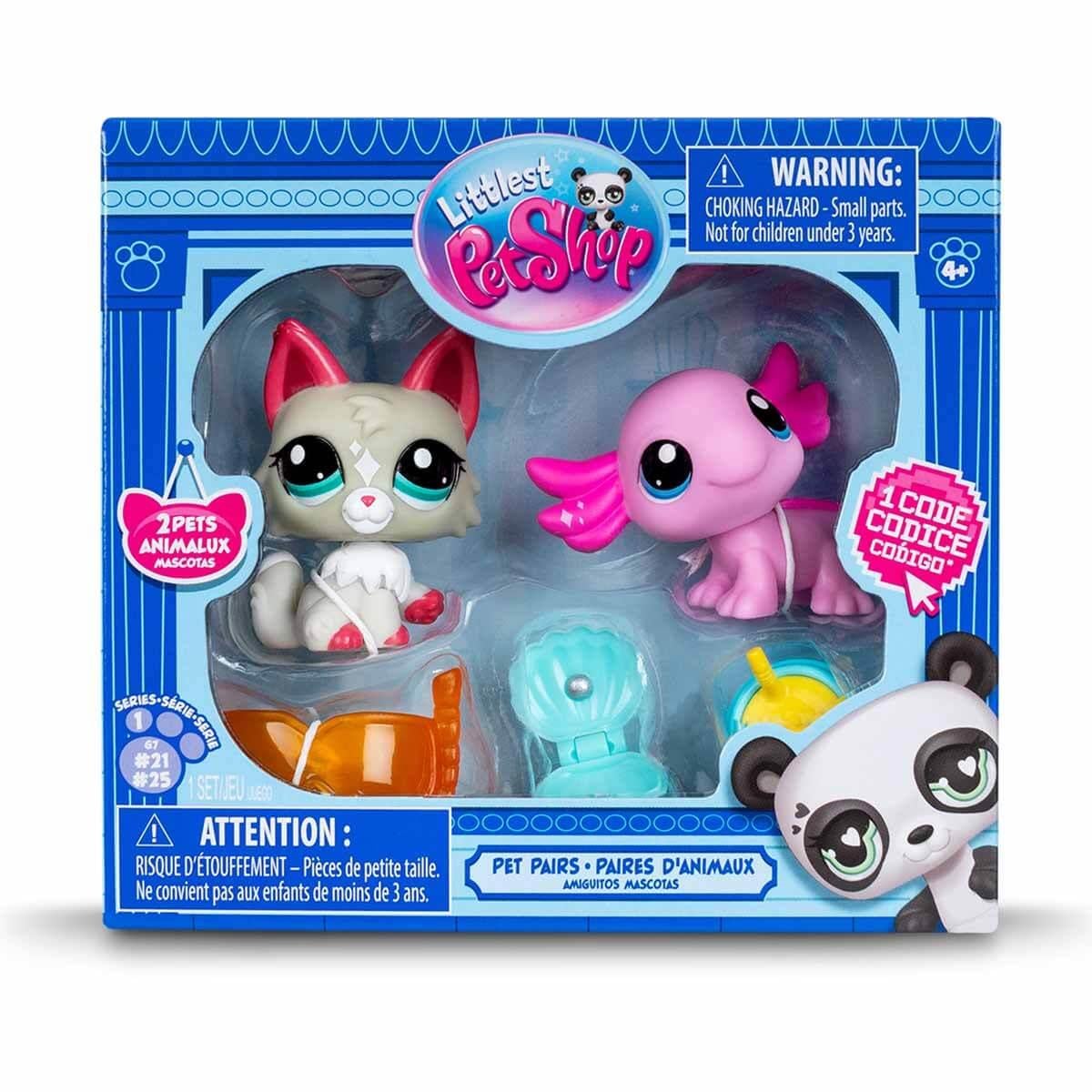 Kolleksiyon Karakterleri, Sunman, Littlest Pet Shop Minişler 2'li Figür Seti S1 S00005264 25&21 Aksolotl ve Kedi
