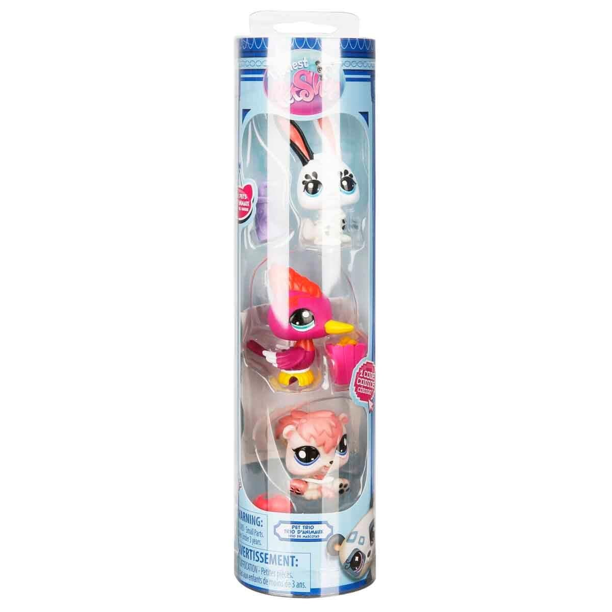 Kolleksiyon Karakterleri, Sunman, Littlest Pet Shop Minişler 3'lü Figür Seti S2 S00000621 Tavşan  Ağaçkakan  Sincap