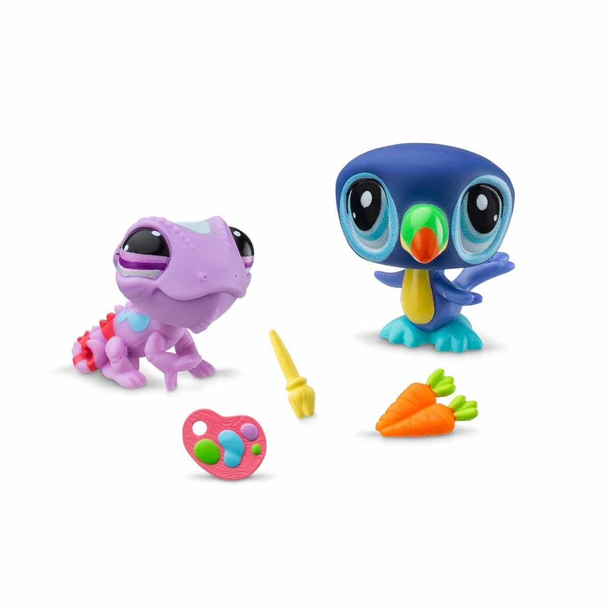 Kolleksiyon Karakterleri, Sunman, Littlest Pet Shop Minişler 2'li Figür Seti S1 S00005264 27&31 Bukalemun ve Kuş