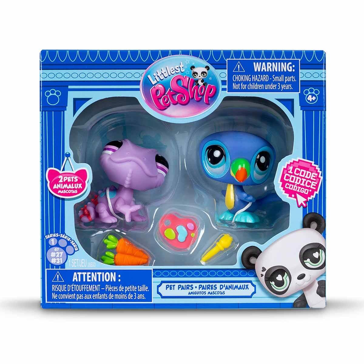 Kolleksiyon Karakterleri, Sunman, Littlest Pet Shop Minişler 2'li Figür Seti S1 S00005264 27&31 Bukalemun ve Kuş