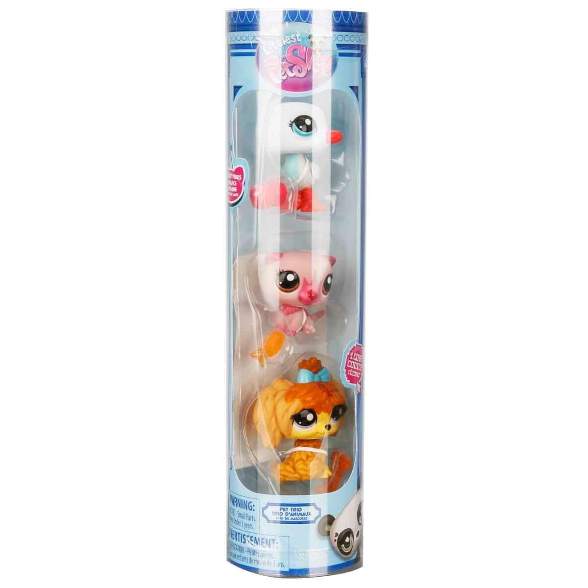 Kolleksiyon Karakterleri, Sunman, Littlest Pet Shop Minişler 3'lü Figür Seti S2 S00000621 Su Samuru  Martı  Köpek