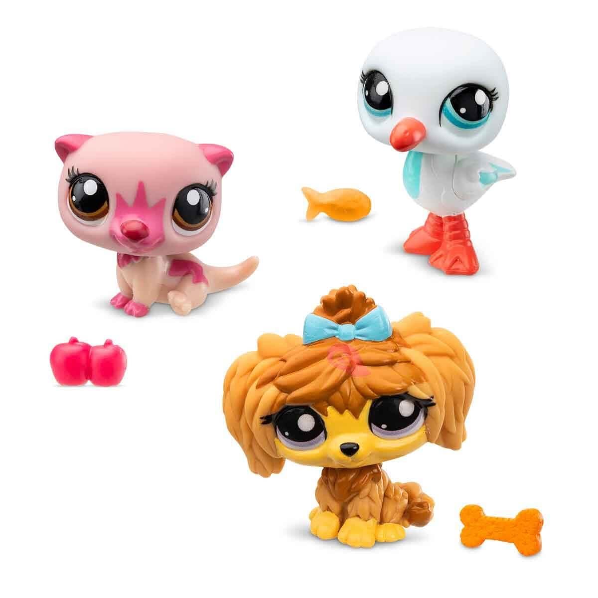 Kolleksiyon Karakterleri, Sunman, Littlest Pet Shop Minişler 3'lü Figür Seti S2 S00000621 Su Samuru  Martı  Köpek