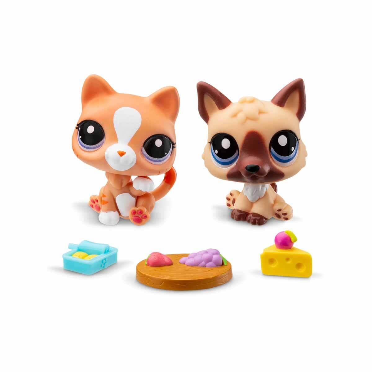 Kolleksiyon Karakterleri, Sunman, Littlest Pet Shop Minişler 2'li Figür Seti S1 S00005264 34&30 Köpek ve Kedi