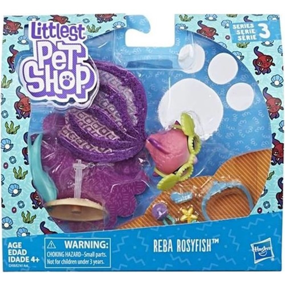 Kolleksiyon Karakterleri, Miniş - Pets Shop, Littlest Pet Shop Süslü Özel Miniş Reba Rosyfish E2161 E2430