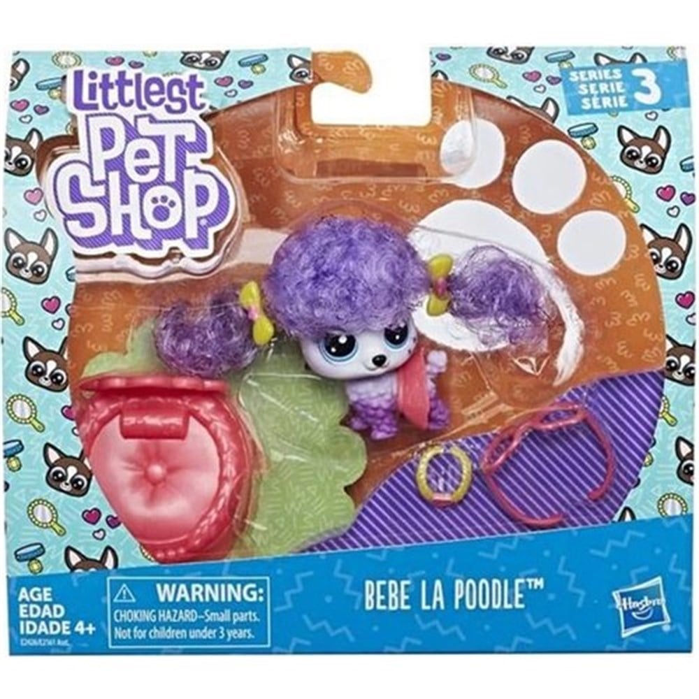 Kolleksiyon Karakterleri, Miniş - Pets Shop, Littlest Pet Shop Süslü Özel Miniş Bebe La Poodle E2161 E2426