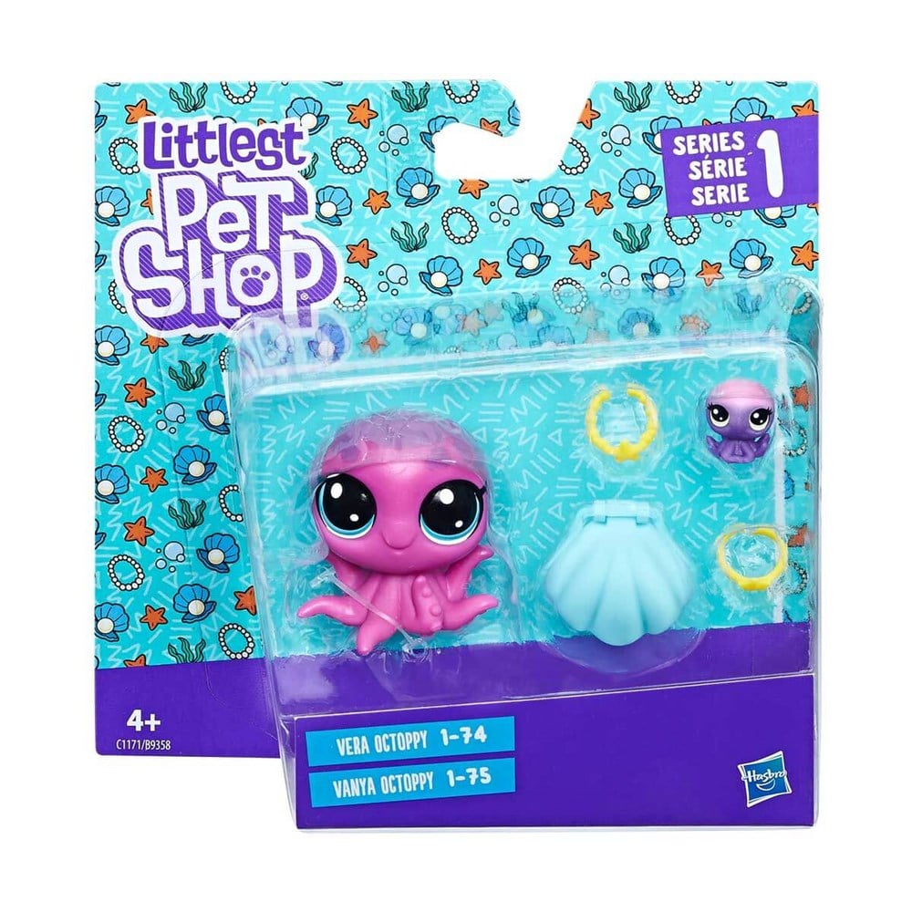 Kolleksiyon Karakterleri, Miniş - Pets Shop, Littlest Pet Shop Miniş ve Yavrusu B9358 C1171 Vera ve Vanya Octoppy