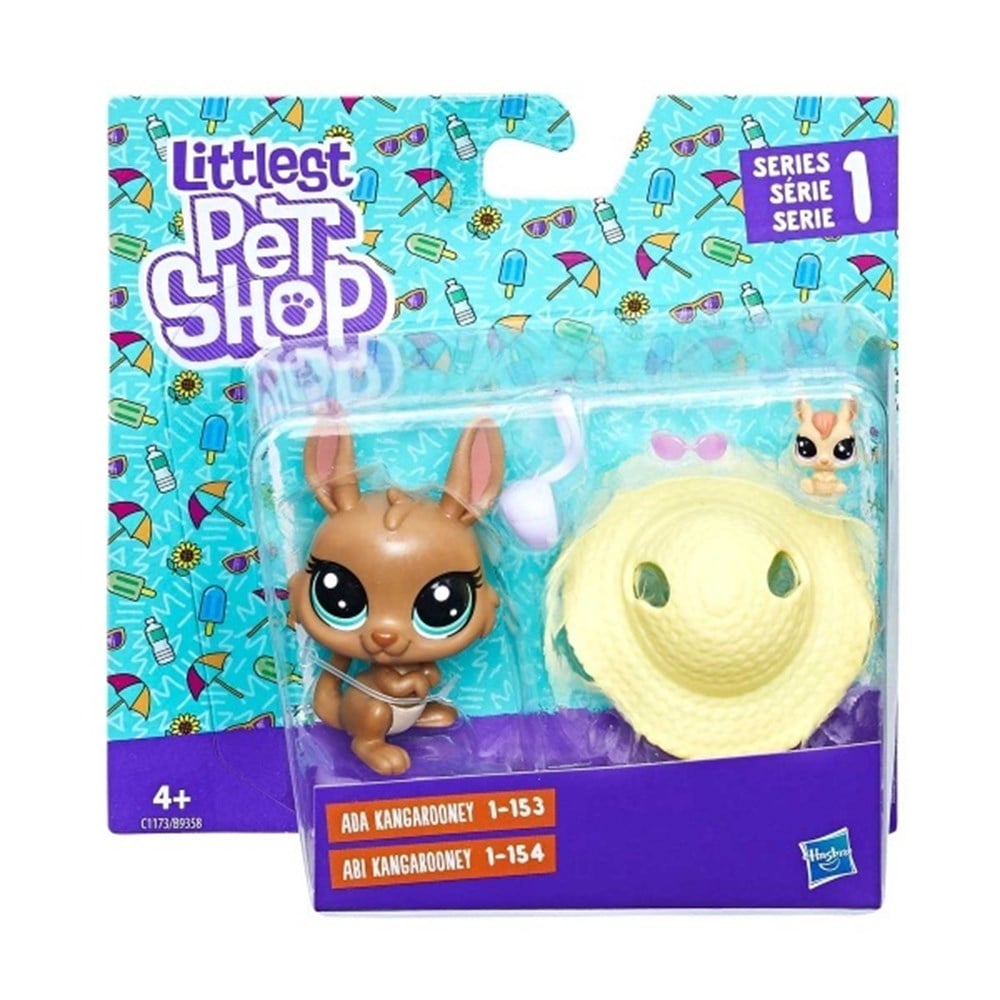 Kolleksiyon Karakterleri, Miniş - Pets Shop, Littlest Pet Shop Miniş ve Yavrusu B9358 C1173 Ada ve Abi Kangarooney