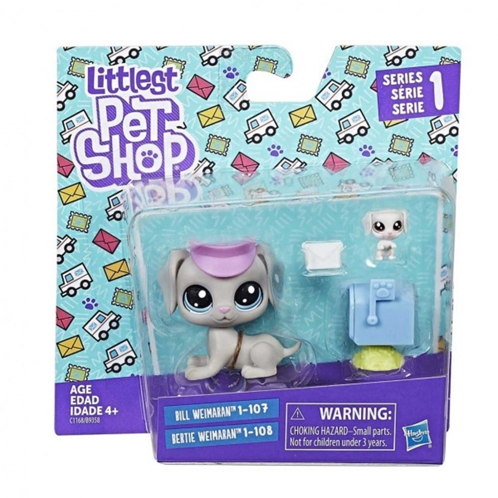 Kolleksiyon Karakterleri, Miniş - Pets Shop, Littlest Pet Shop Miniş ve Yavrusu B9358 C1168 Bill ve Bertie Weimaran