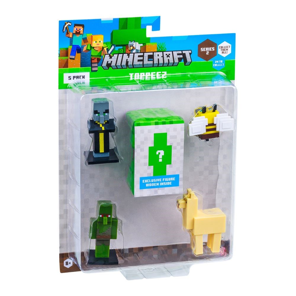 Kolleksiyon Karakterleri, NECOTOYS, Minecraft 3D Toppeez 5'li Figür Seti 18261 Model 4