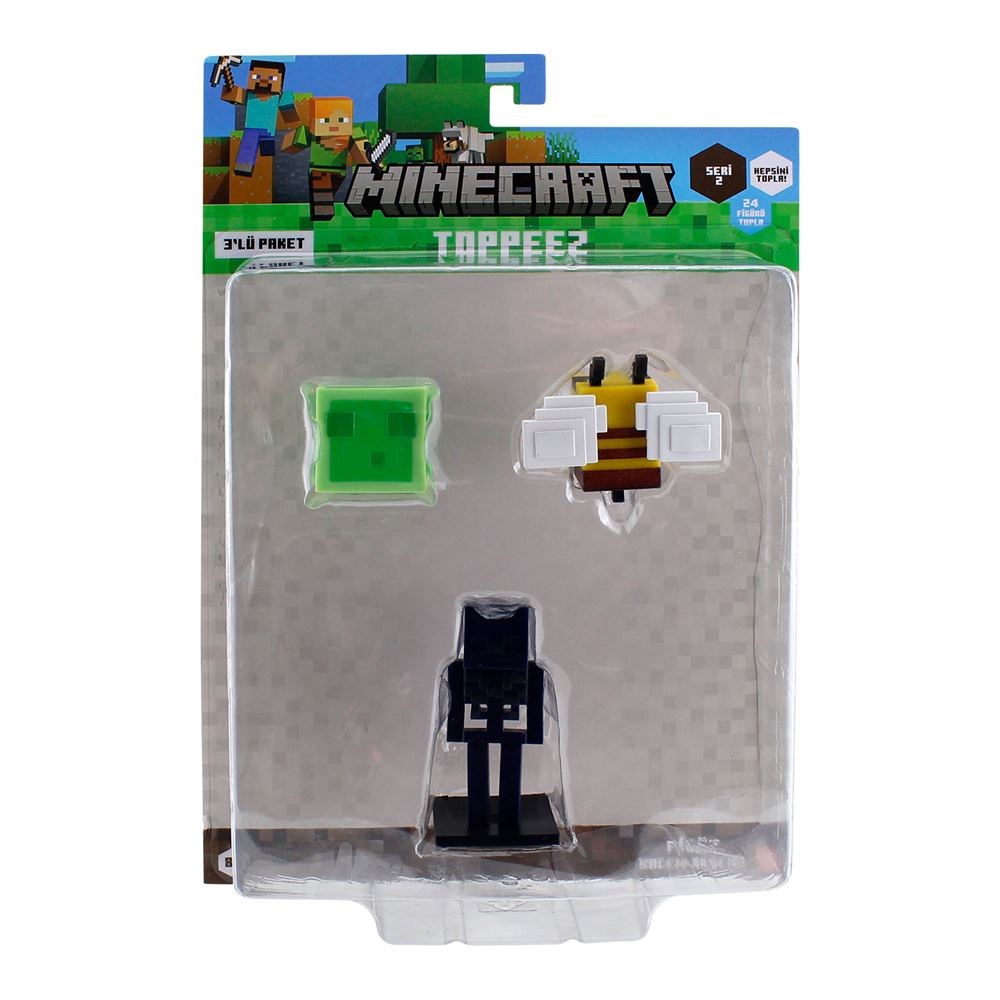 Kolleksiyon Karakterleri, NECOTOYS, Minecraft 3D Toppeez 3'lü Figür Seti 18247 Model 4