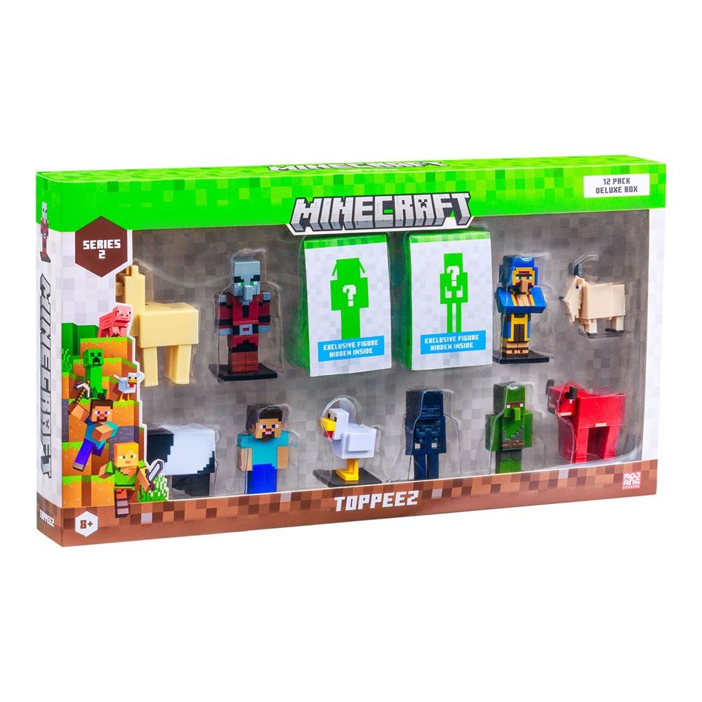 Kolleksiyon Karakterleri, NECOTOYS, Minecraft 3D Toppeez 12'li Deluxe Figür Seti 18292 Model 1