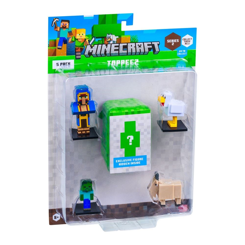 Kolleksiyon Karakterleri, NECOTOYS, Minecraft 3D Toppeez 5'li Figür Seti 18261 Model 1