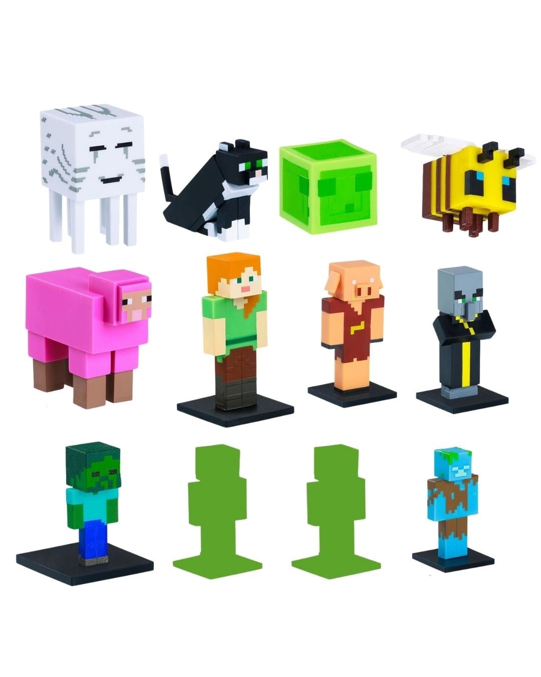 Kolleksiyon Karakterleri, NECOTOYS, Minecraft 3D Toppeez 12'li Deluxe Figür Seti 18292 Model 2