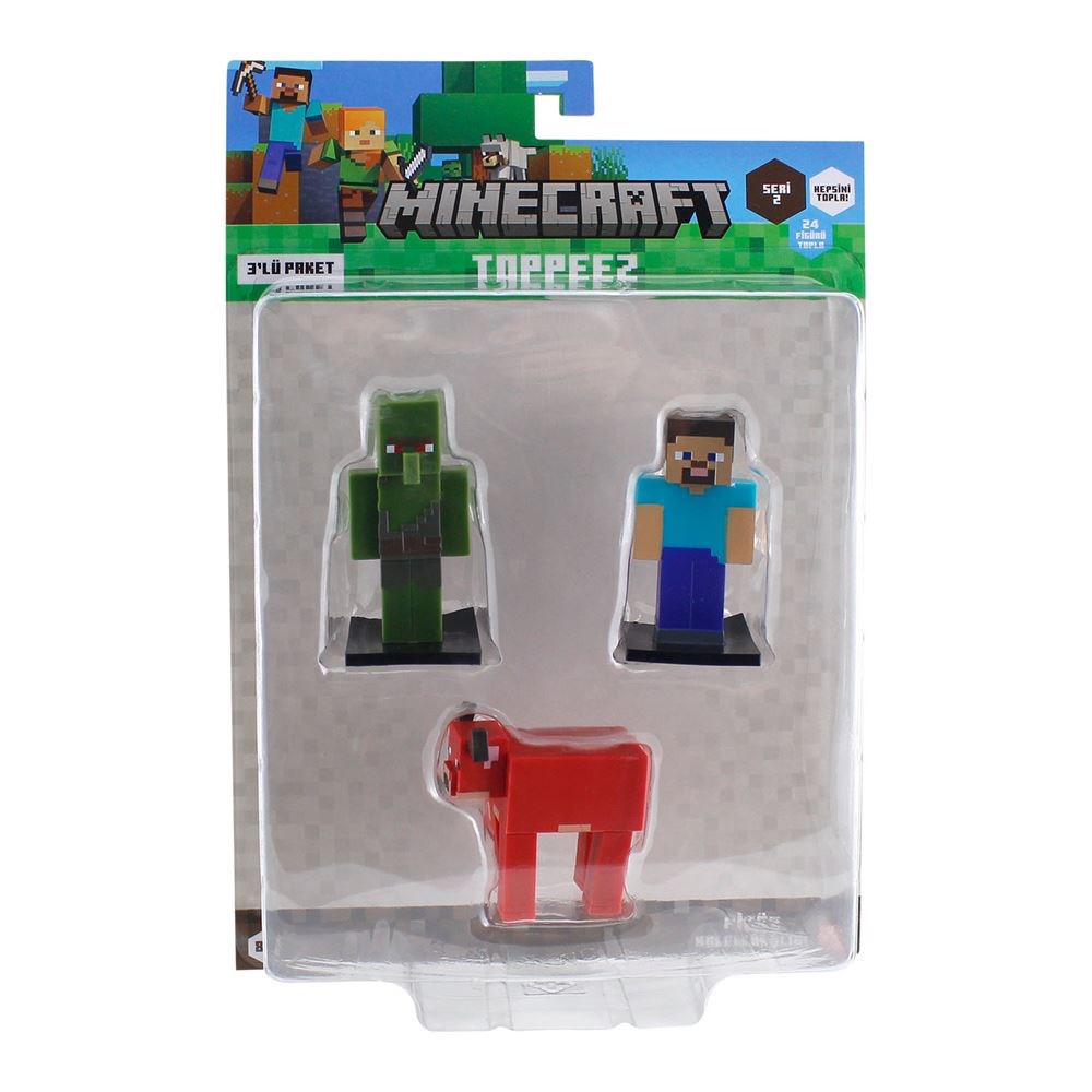 Kolleksiyon Karakterleri, NECOTOYS, Minecraft 3D Toppeez 3'lü Figür Seti 18247 Model 5