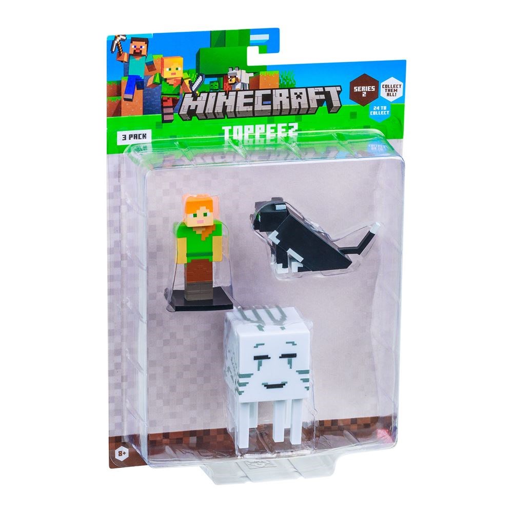 Kolleksiyon Karakterleri, NECOTOYS, Minecraft 3D Toppeez 3'lü Figür Seti 18247 Model 1