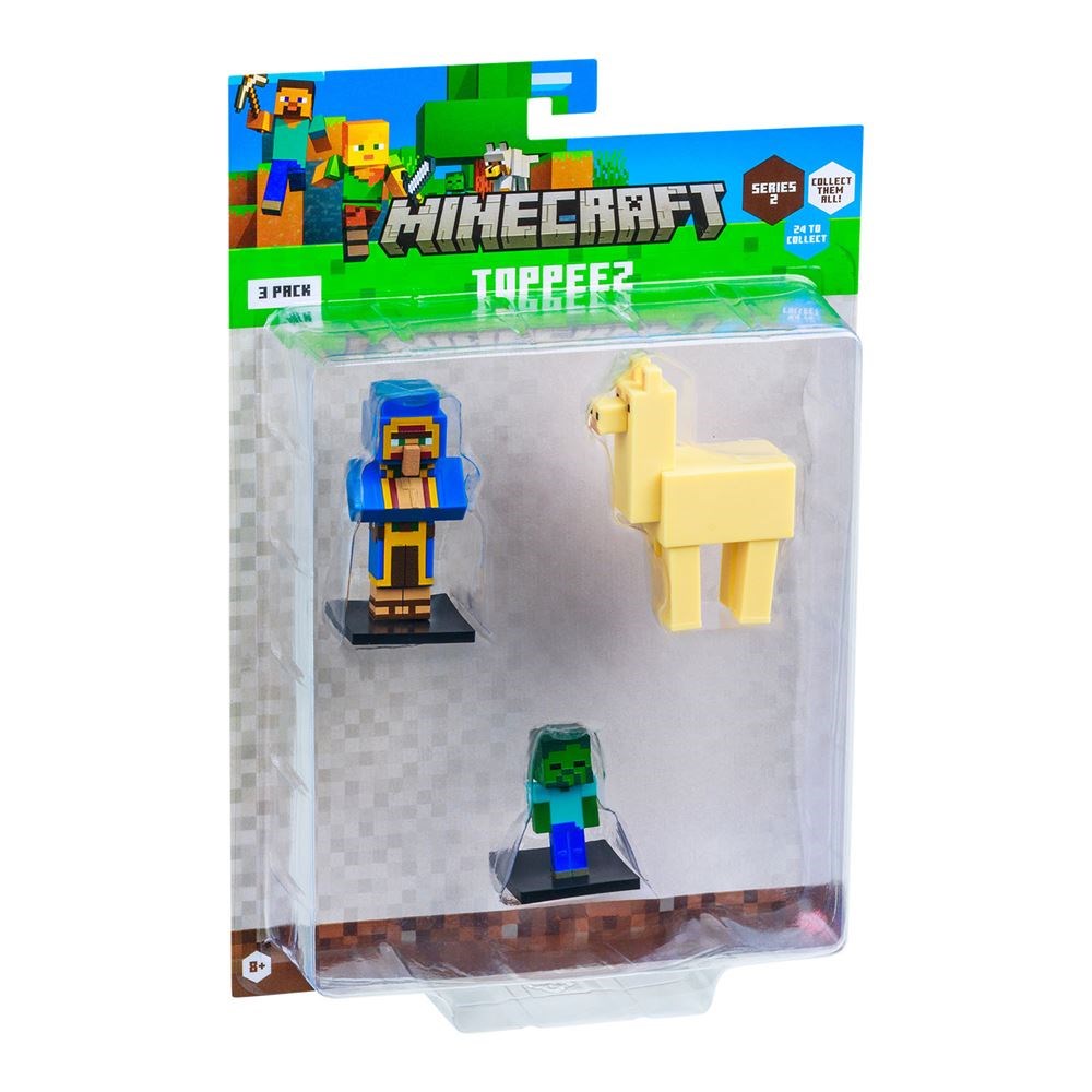 Kolleksiyon Karakterleri, NECOTOYS, Minecraft 3D Toppeez 3'lü Figür Seti 18247 Model 2