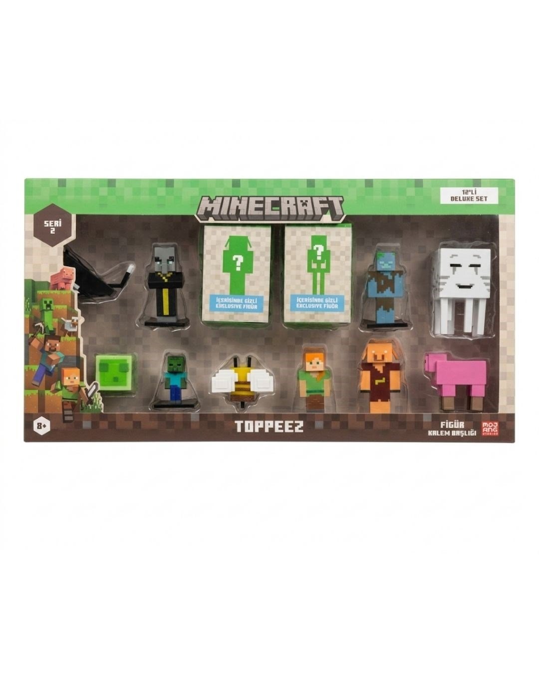 Kolleksiyon Karakterleri, NECOTOYS, Minecraft 3D Toppeez 12'li Deluxe Figür Seti 18292 Model 2