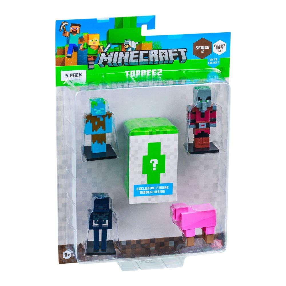 Kolleksiyon Karakterleri, NECOTOYS, Minecraft 3D Toppeez 5'li Figür Seti 18261 Model 3