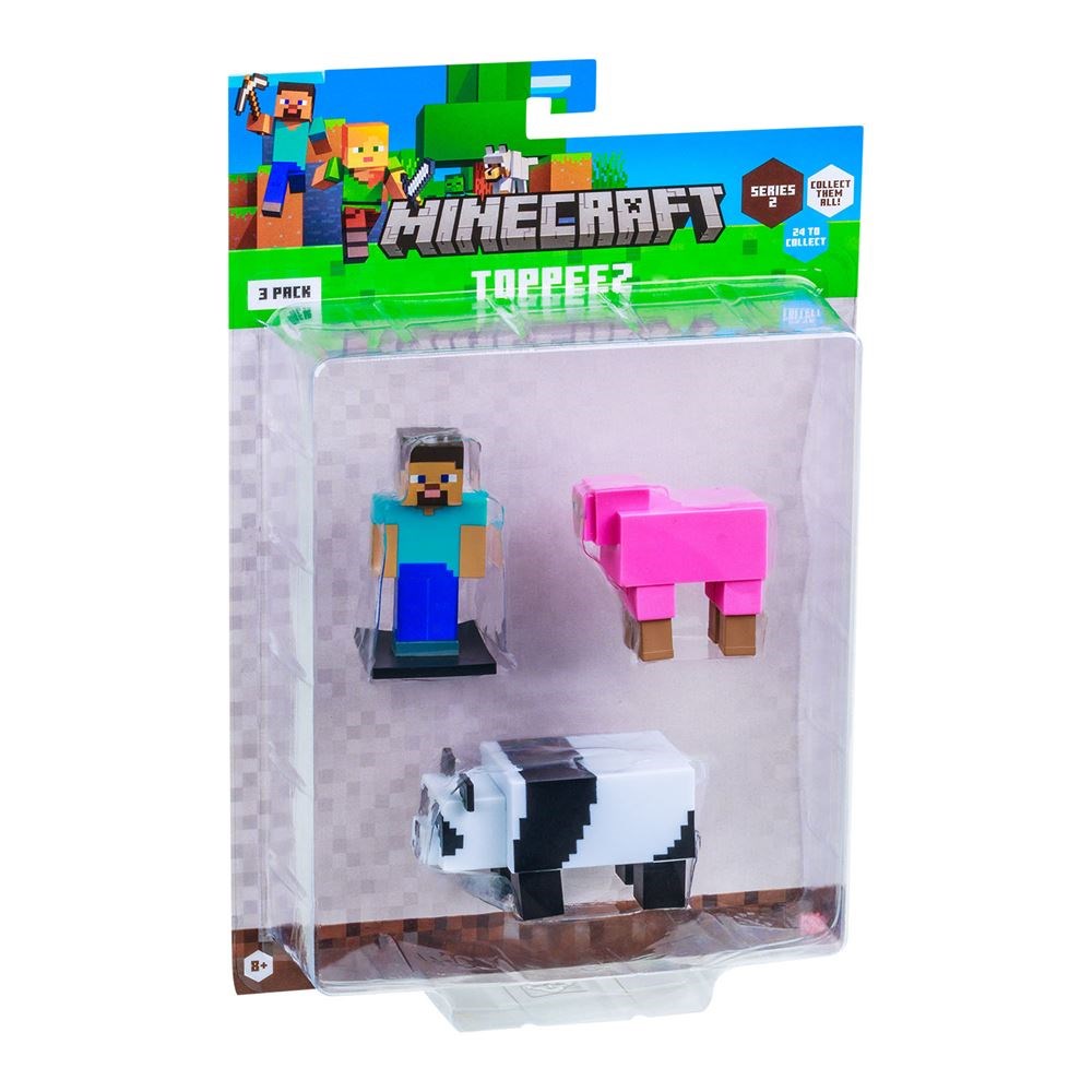 Kolleksiyon Karakterleri, NECOTOYS, Minecraft 3D Toppeez 3'lü Figür Seti 18247 Model 3