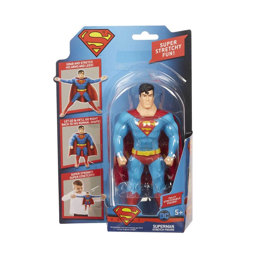 Kolleksiyon Karakterleri, Stretch Armstrongs, Mini Stretch Armstrong Süperman Uzayan Adam 15cm Lastik Adam