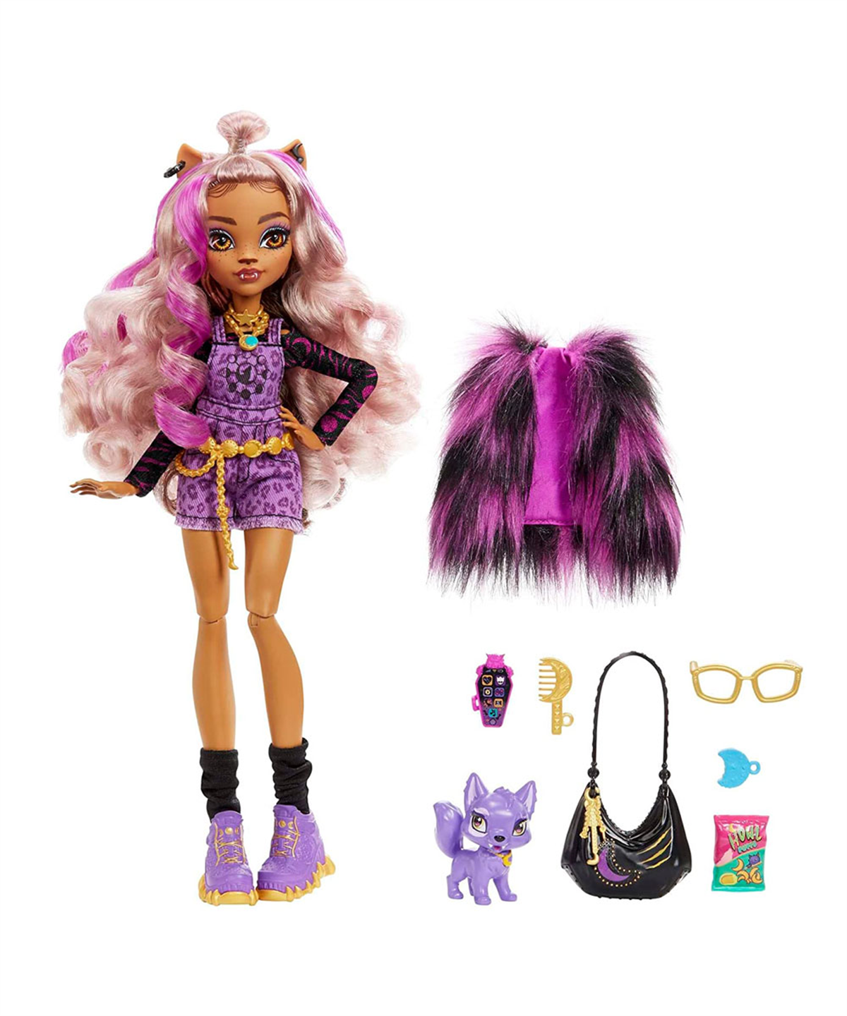 Kolleksiyon Karakterleri, Monster High, Monster High Ana Karakter Bebekler HPD53 HHK52 Clawdeen Wolf