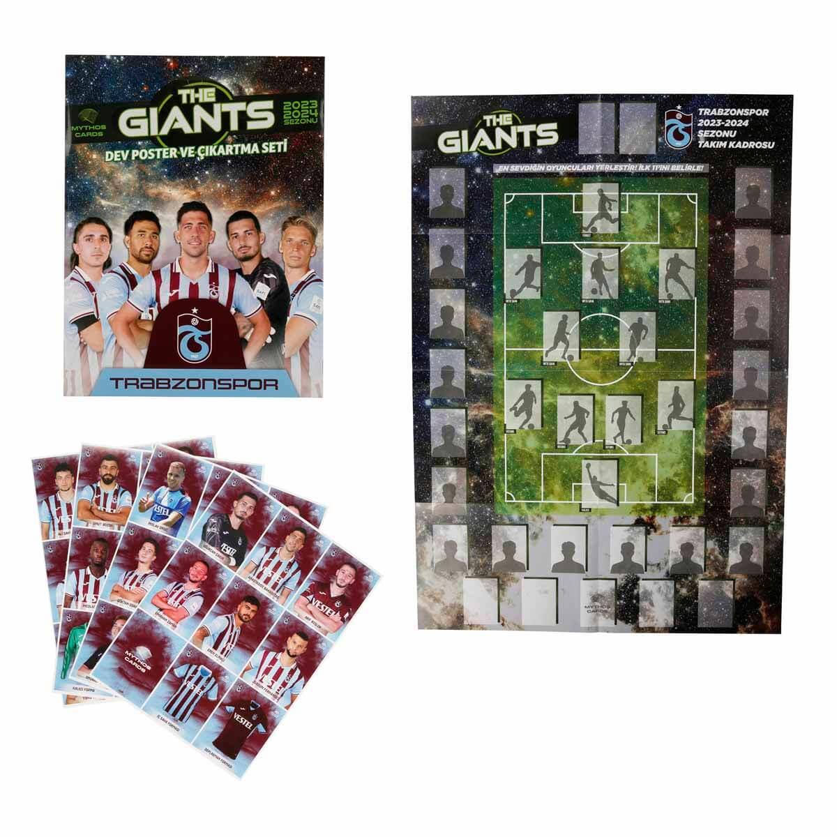 Kolleksiyon Karakterleri, Mythos Cards, Mythos Trabzonspor Dev Poster ve Çıkartma Seti Tüm Takım 2023/24