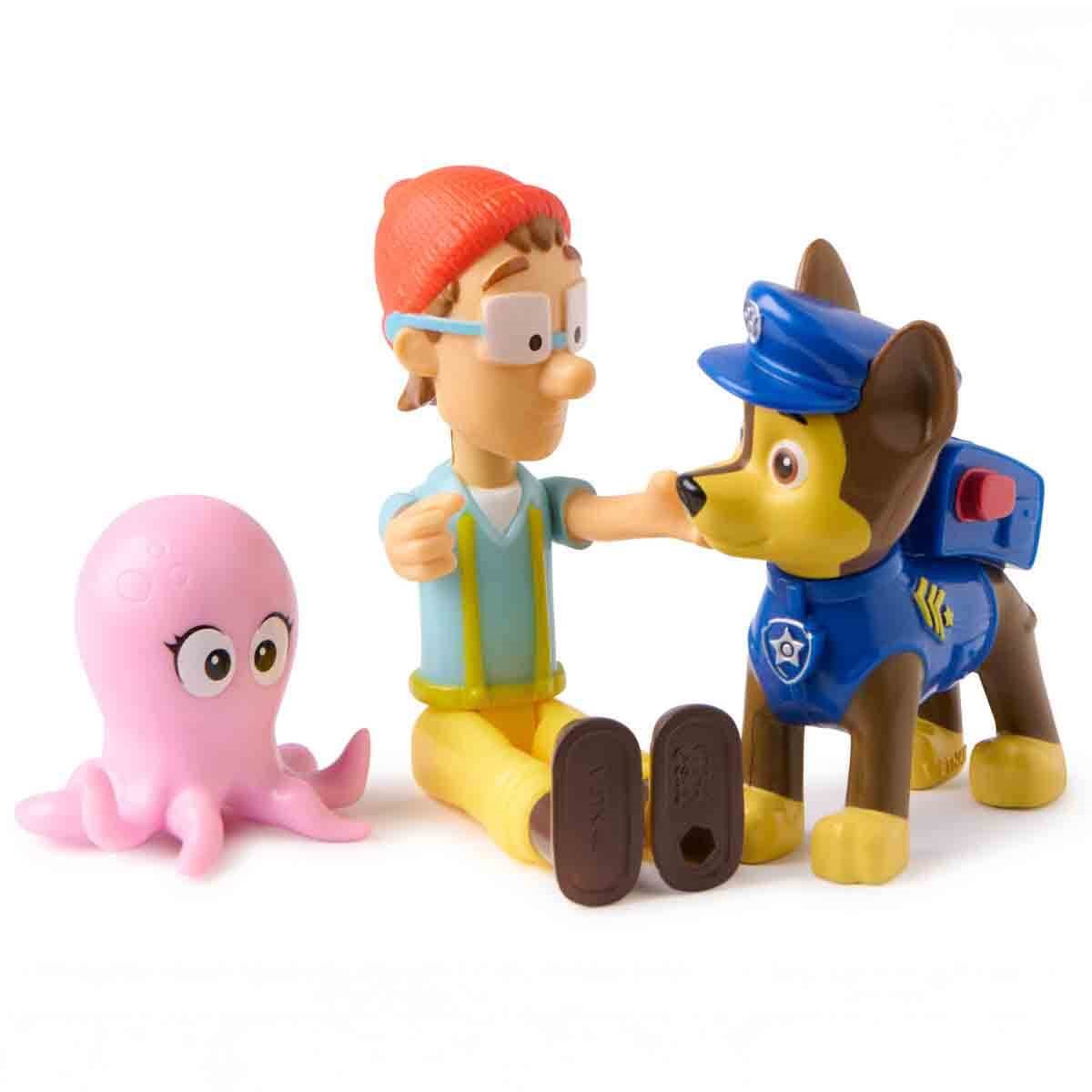 Kolleksiyon Karakterleri, Sunman, PAW Patrol 3'lü Figür Seti 67936 Chase Ve Cap'N Turbot