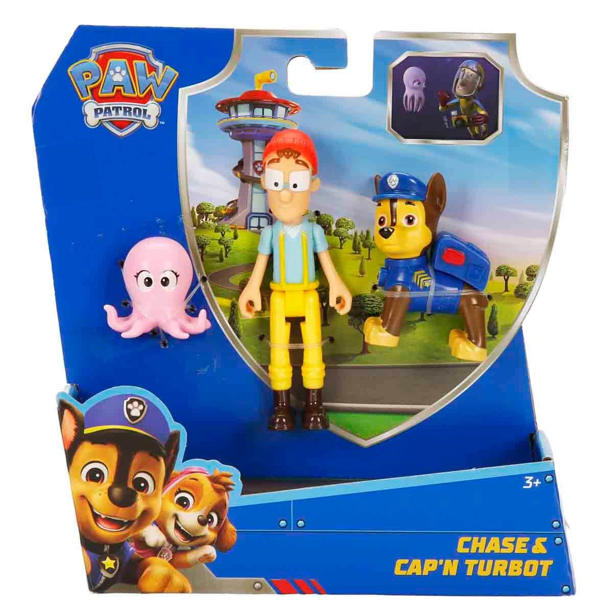 Kolleksiyon Karakterleri, Sunman, PAW Patrol 3'lü Figür Seti 67936 Chase Ve Cap'N Turbot