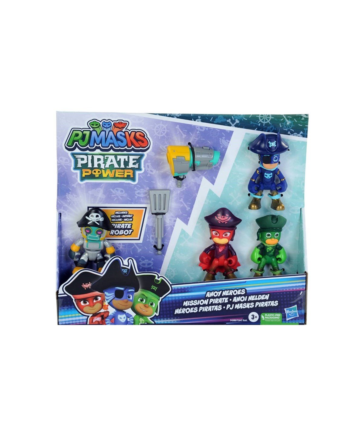 Kolleksiyon Karakterleri, Pijamaskeliler - PjMask, Pj Maskeliler 4'Lü Figür Seti PjMask F2647 F4588 Ahoy Heroes