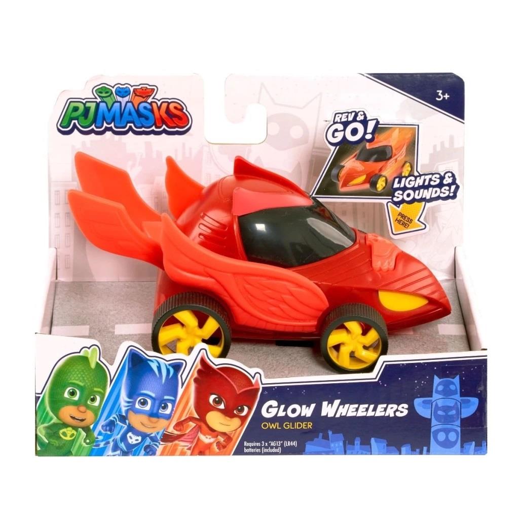 Kolleksiyon Karakterleri, Pijamaskeliler - PjMask, PJ Masks Glow Wheelers Araçlar Owl Glider JPL95672