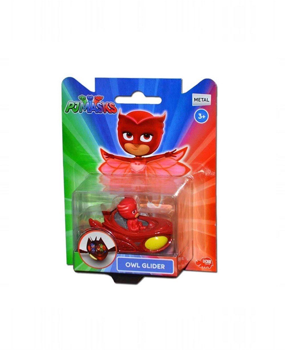 Kolleksiyon Karakterleri, Pijamaskeliler - PjMask, PjMask Pijamaskeliler Karakter Araçlar Owl Glider Baykuş Kız Araba Metal