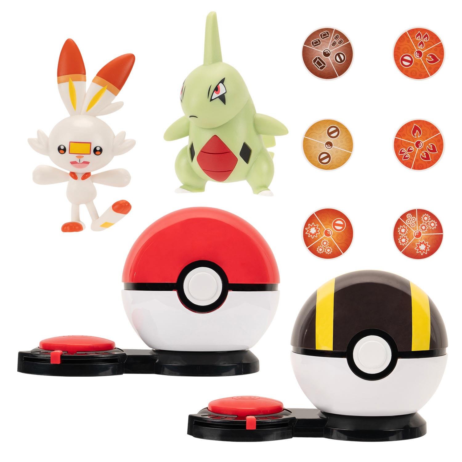 Kolleksiyon Karakterleri, NECOTOYS, Pokemon Sürpriz Atak Oyun Seti S4 - Larvitar ve Scorbunny PKW3653