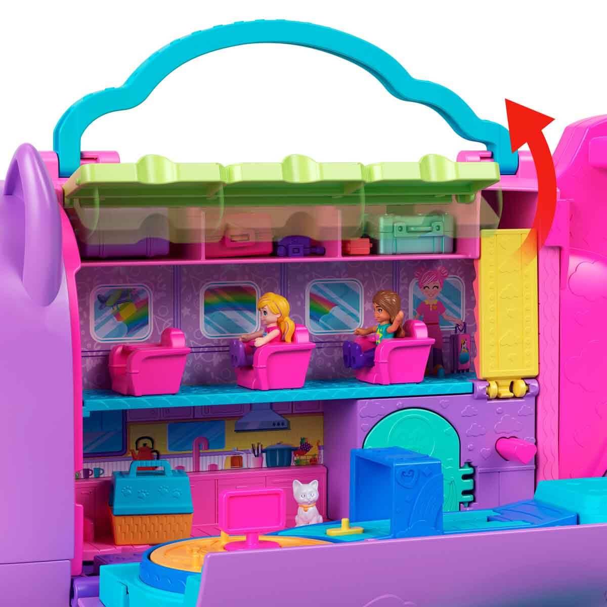 Kolleksiyon Karakterleri, Mattel, Polly Pocket Minik Kedi Hava Yolları Oyun Seti HWP19