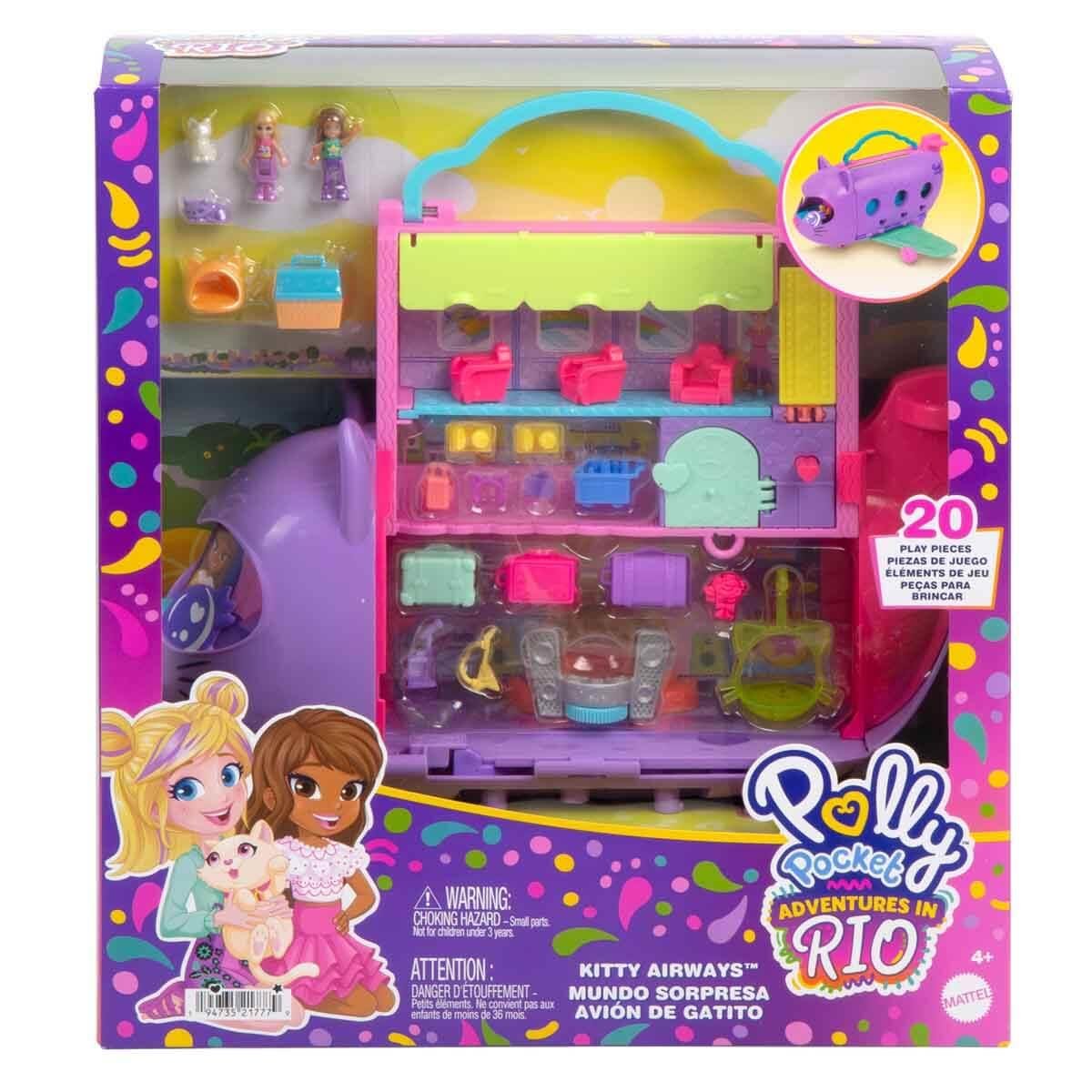 Kolleksiyon Karakterleri, Mattel, Polly Pocket Minik Kedi Hava Yolları Oyun Seti HWP19
