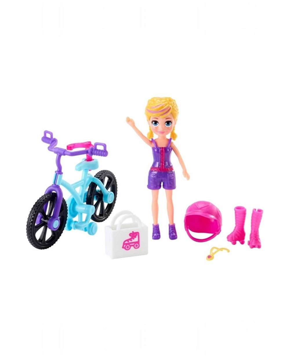 Kolleksiyon Karakterleri, Polly Pocket, Polly Pocket ve Bisikleti Oyun Seti GFP93 GFP94 Polly Pocket Alışveriş ve Gezinti Bisiklet'i