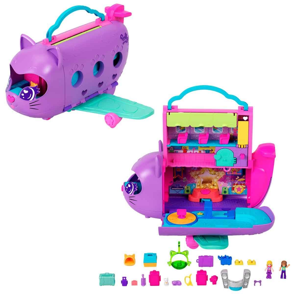 Kolleksiyon Karakterleri, Mattel, Polly Pocket Minik Kedi Hava Yolları Oyun Seti HWP19