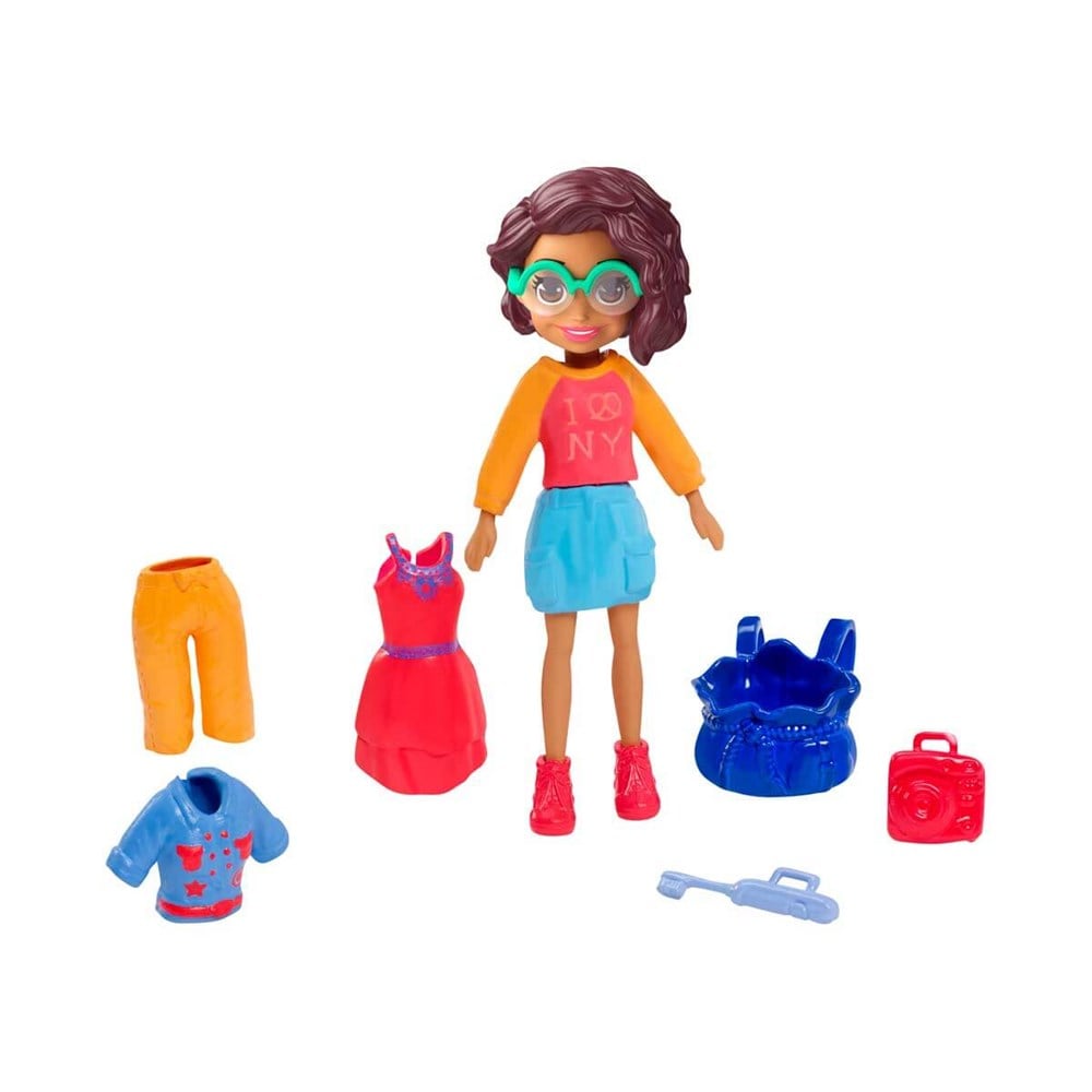 Kolleksiyon Karakterleri, Polly Pocket, Polly Pocket Polly Moda Aksesuarları Seti GDM01 GDM03 NYC Tarzı Moda Seti