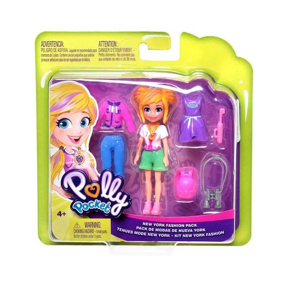 Kolleksiyon Karakterleri, Polly Pocket, Polly Pocket Polly Moda Aksesuarları Seti GDM01 GDM02 New York Moda Seti